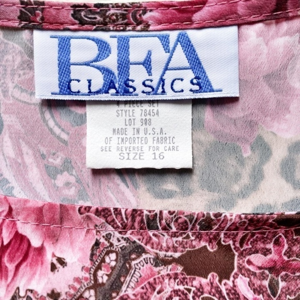 BFA Classics Vintage Rose Floral and Animal Print Tank Top - Picture 3 of 7